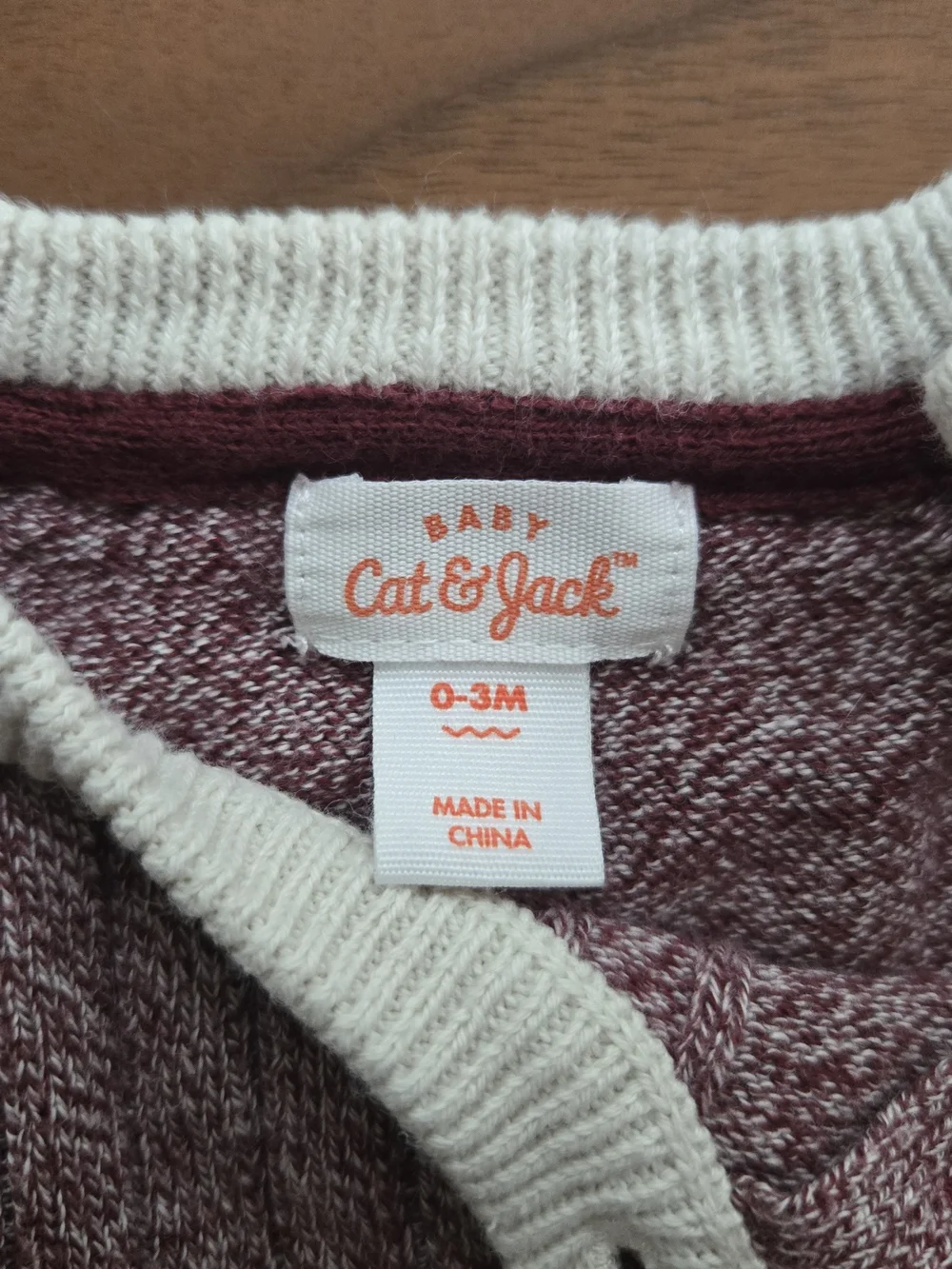 Cat & Jack Heather Burgundy Knit Baby Romper Sweater Jumpsuit One Piece 3M